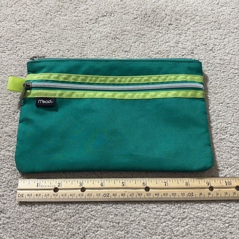 🗄️ Mead green pencil case two compartment
